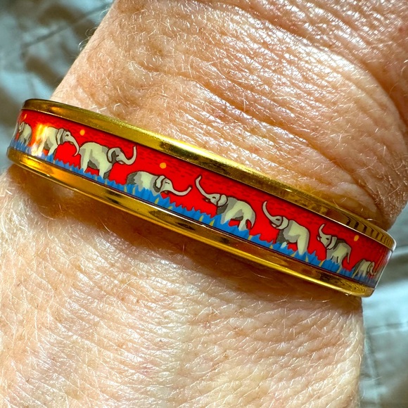 Hermes Enamel Bangle Bracelet size 65 - Picture 1 of 12